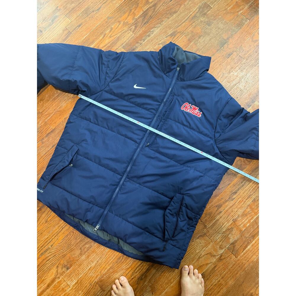 Nike Storm-FIT navy puffer jacket fleece lined Ole Miss logo size XXL - Picture 11 of 13